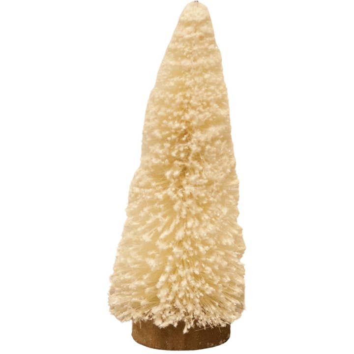 WT Collection - Wholesale Christmas Decoration - Small Flocked Tan Bottlebrush Tree