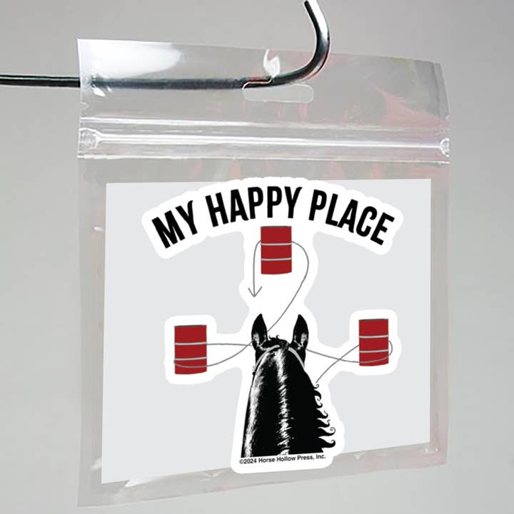 Horse Hollow Press | Pretty Snarky Equestrian Cards|Stickers - Wholesale Sticker - Horse Sticker Waterproof 3" | Barrel Race | Cello Sleeved5