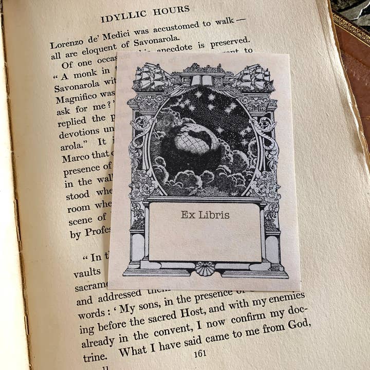 Jornada Celestial, Pratos Ex-Libris de Papel Gomado por atacado de Ebon et Noir LLC