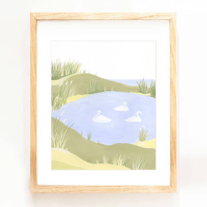 Swans Print - 8x10 for wholesale by Elana Gabrielle