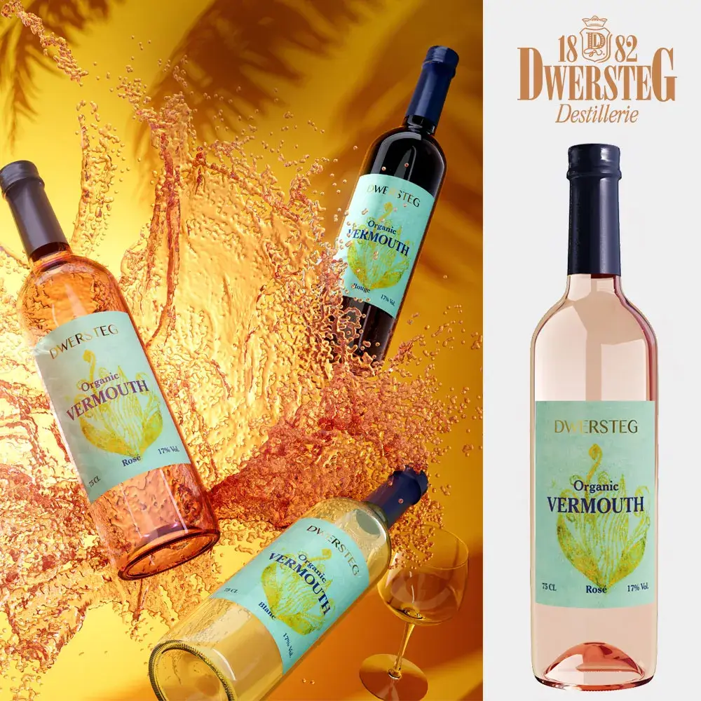 Destillerie Dwersteg - Wholesale Vermouth/Aperitif - Organic Vermouth Rosé 17 % 0,75l
1