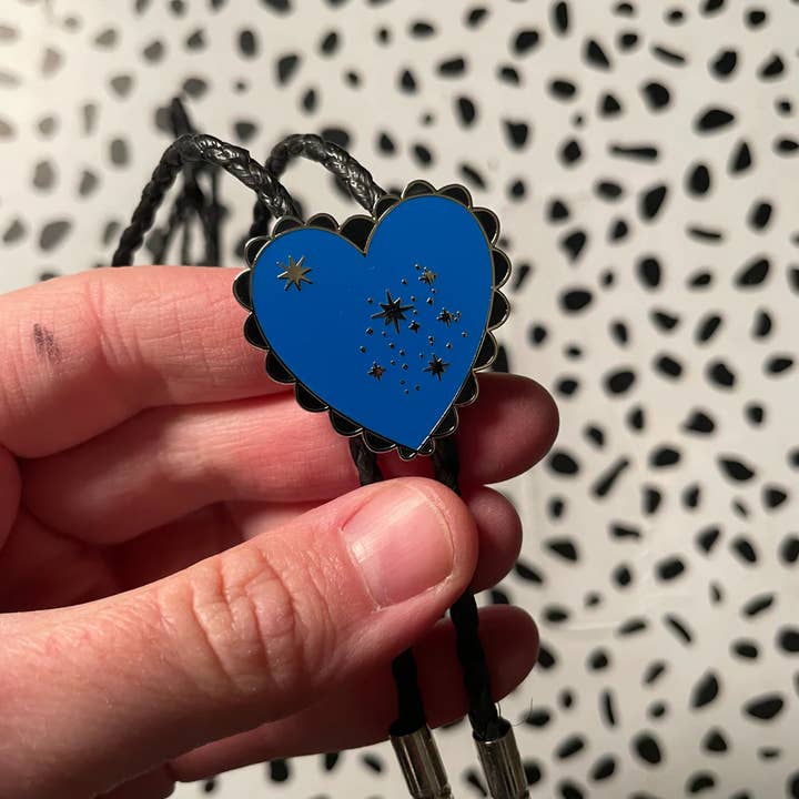 Drawings by Nicole - Wholesale Woven Necklace - Heart Shapes Bolo Tie in Red, Black or Green, unisex3