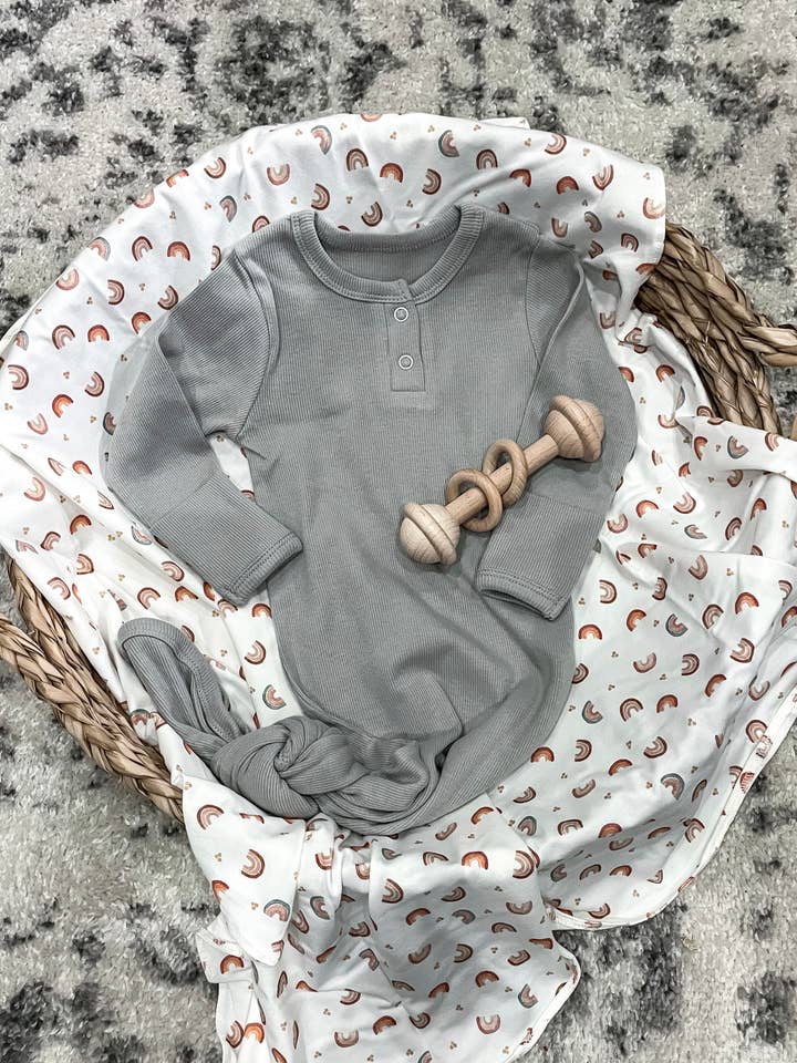 Boho + Babe - Wholesale Babygown - Baby - Knotted Baby Gown