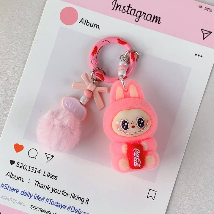 Lilyrosy(Duty free) - Wholesale Keychain - Women's - Labubu Hot-Selling Cute Keychain for Girls,Car Key Accessory5