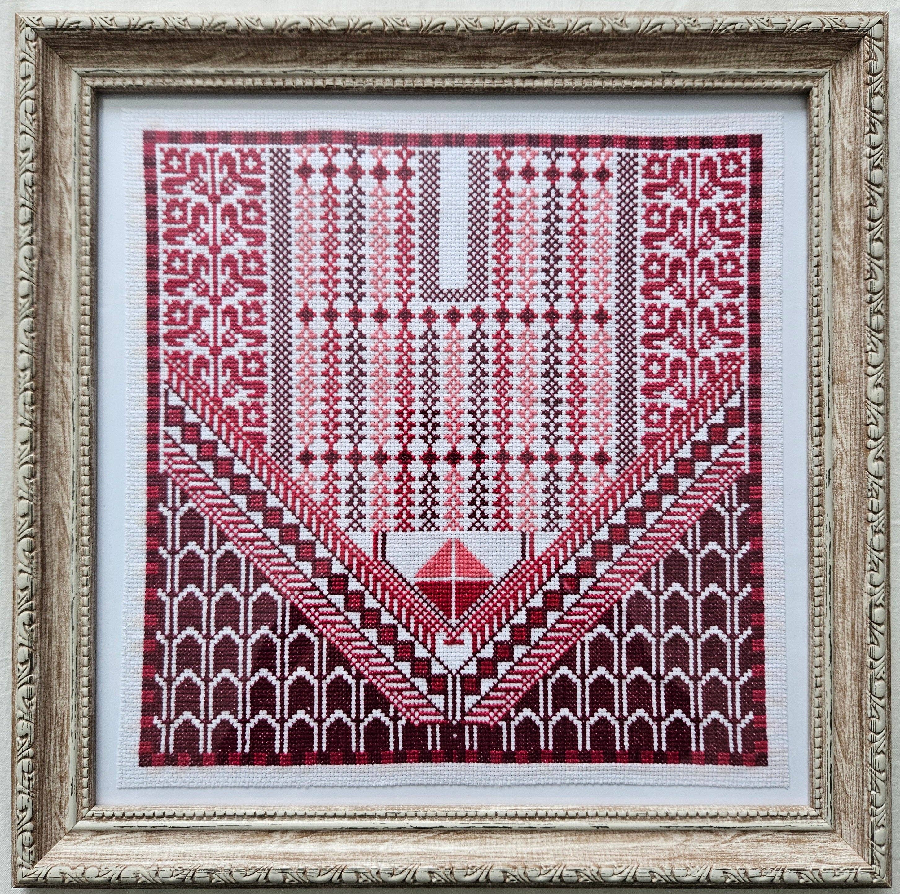Min Amanne Tatreez Designs - Wholesale Embroidery/Cross Stitch Supplies - Ramallah Qabbeh Tatreez Kit3
