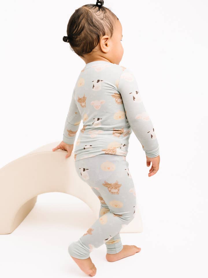 Little One Shop - Wholesale Top & Pant Set - Kids - Happy Farm Bamboo Set4