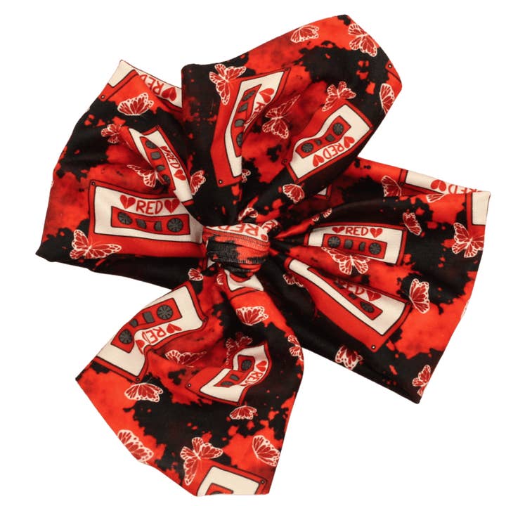 The Sassy Olive Handmade Headbands - Wholesale Fashion Headband - Women's - Red Cassette Top Knot Headband2