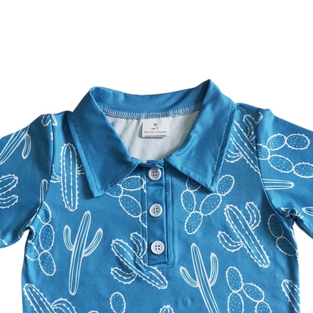 Aier Wholesale - Wholesale T-Shirt - Kids - Baby Boys western cactus buttons shirts4