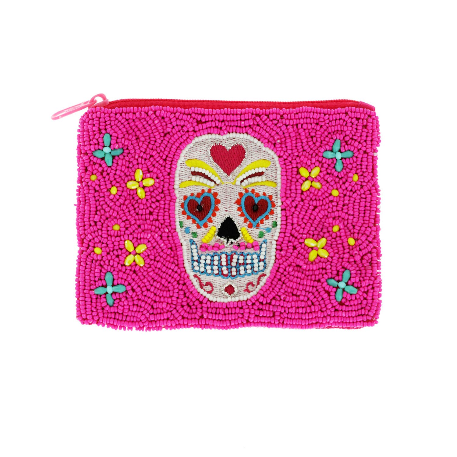 SP Sophia Collection - Wholesale Coin Purse - Women's - Handmade Colorful Sugar Skull Beaded Coin Bag3