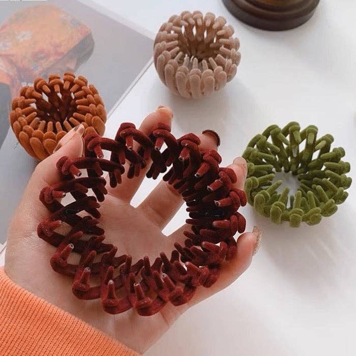 LanLivia – Großhandel Haargummi – Damen – Elastische Haargummis mit geometrischem Vogelnest-Design2