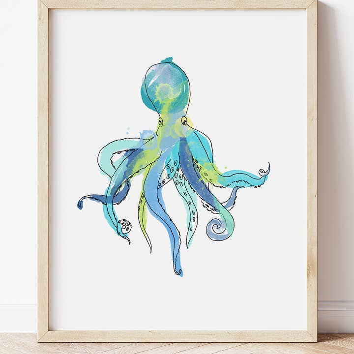 M Design Studio Gifts - Wholesale Art Print - Octopus Art Print1