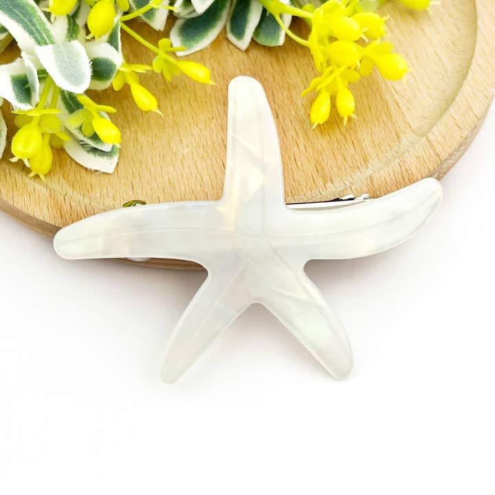 TheDivaSoap - Wholesale Hair Clip - Women's - Acetate Starfish Hair Clip, Ocean-Inspired Side Clip