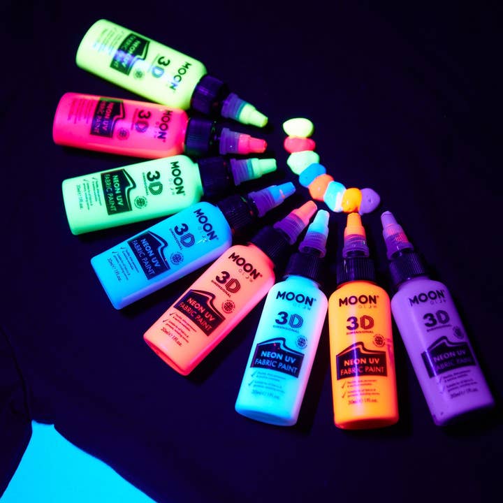 Moon Makeup - Wholesale Fabric Paint - Neon UV Glow Blacklight 3D Fabric Paint13