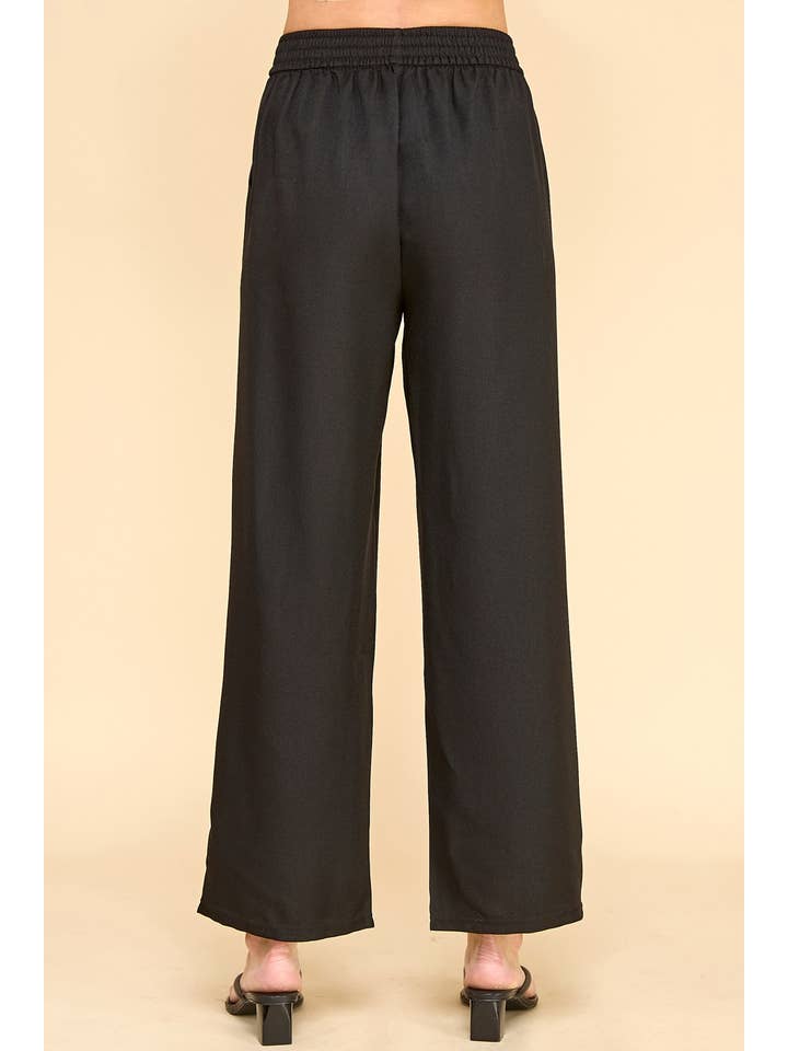 Black SL005 STRAIGHT LEG PANTS for wholesale on Faire6