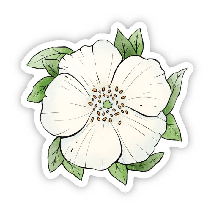 Georgia Cherokee Rose Flower Sticker for wholesale by Big Moods