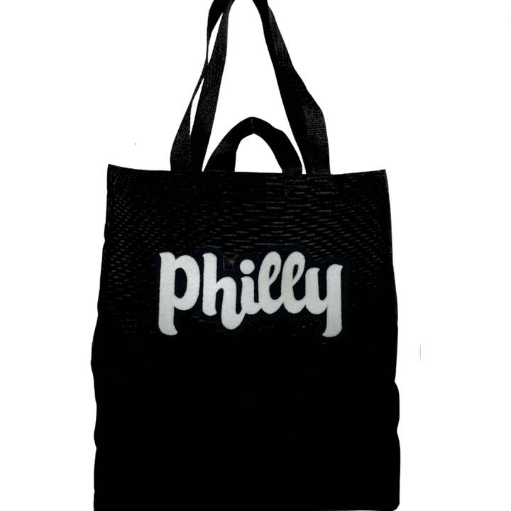Philly Phancy Philadelphia Soft Chenille Embroidery Tote Bag for wholesale by Tote Jawn