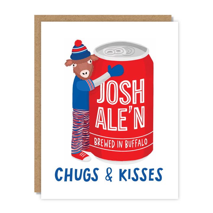 Chugs & Kisses Card for wholesale by Tiny Buffalo Designs Co.