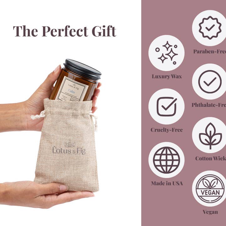 Lotus & Fig - Wholesale Jar/Filled Candle - Calm 8 oz Candle1