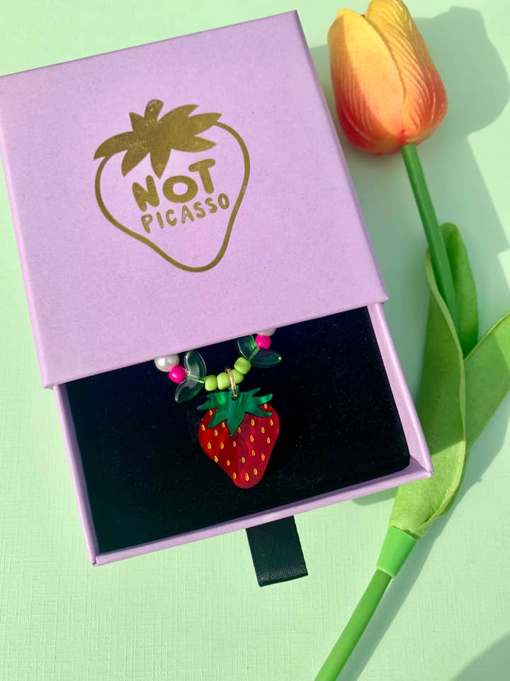 Baby Berry Beaded Necklace for wholesale by Not Picasso