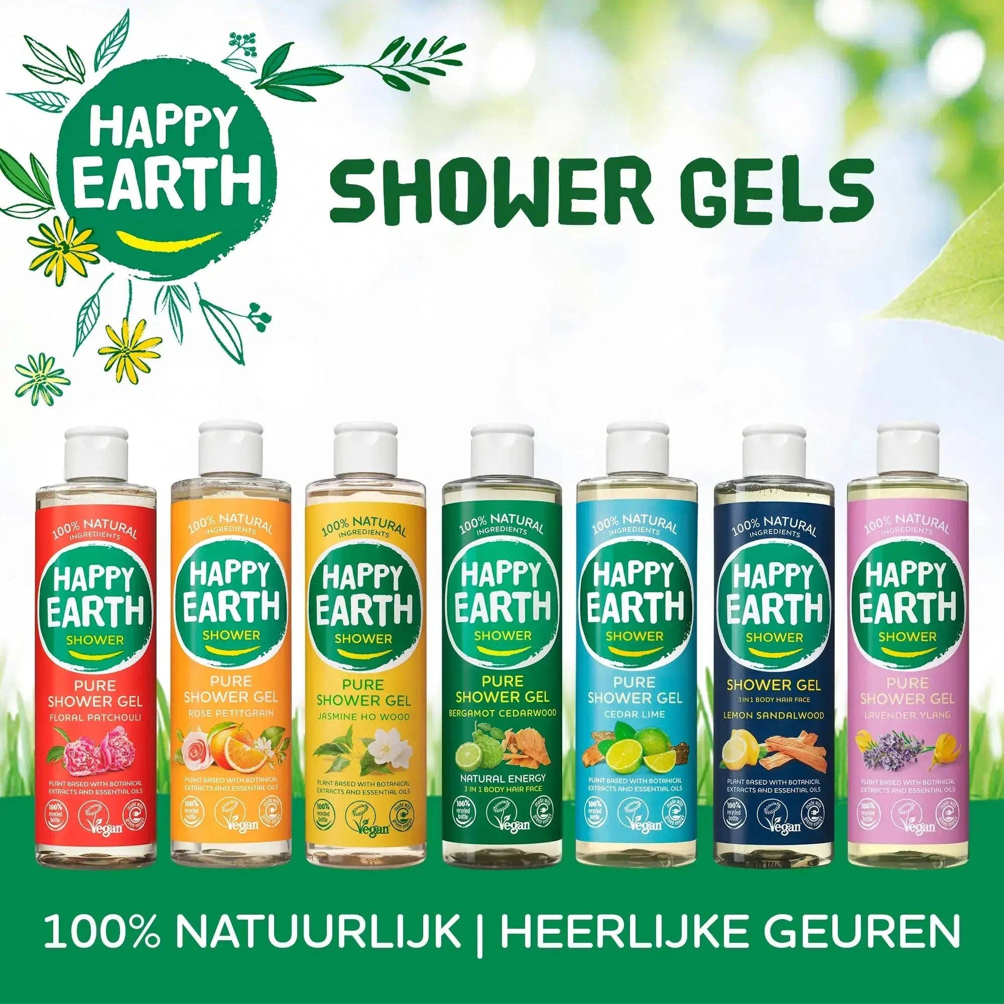 Happy Earth - Wholesale Body Wash/Shower Gel - Natuurlijke Douchegel Jasmine Ho Wood 75ml4