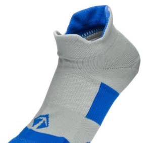 Tech-Lite Running Sock - Grey with Blue Logo Logo: 2 Pair (4 Socks) for wholesale by Lift 23