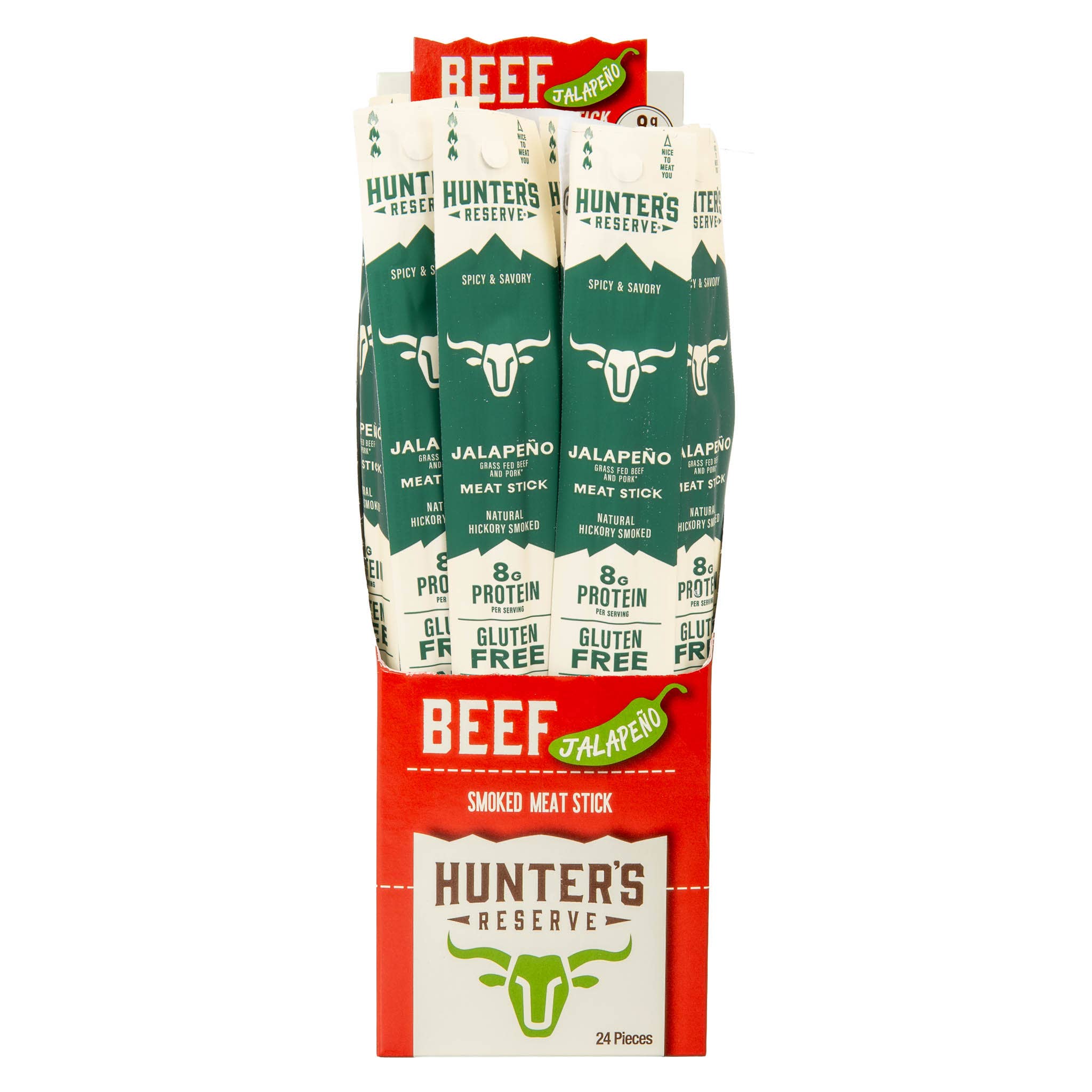 Hunter's Reserve - Wholesale Jerky - Jalapeño Grass Fed Beef Meat Sticks - 24 Pack3
