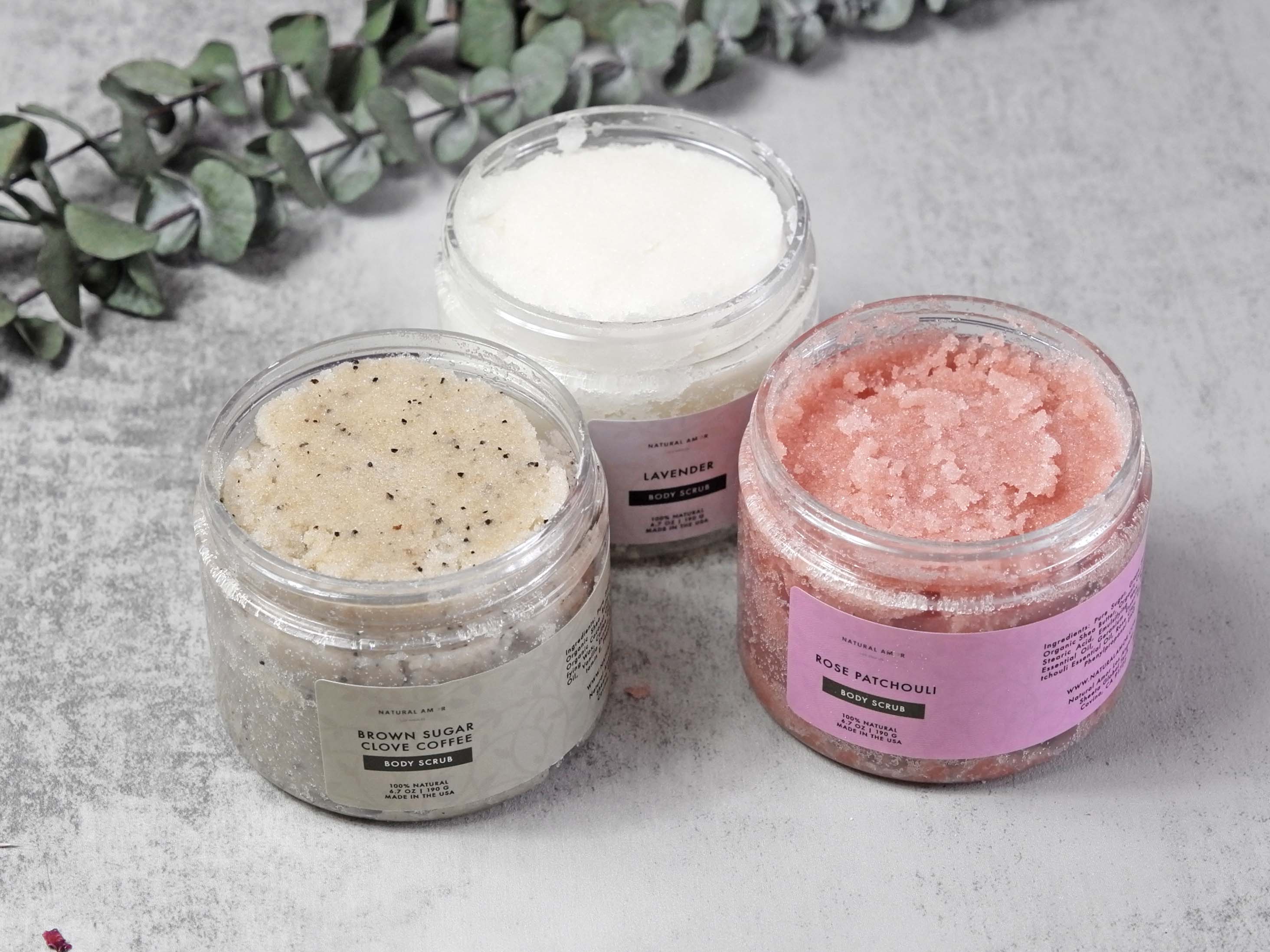 Natural Amor LLC - Venta al por mayor Exfoliante corporal - Exfoliante corporal natural de azúcar | White Label | Cuidado de piel personalizado6