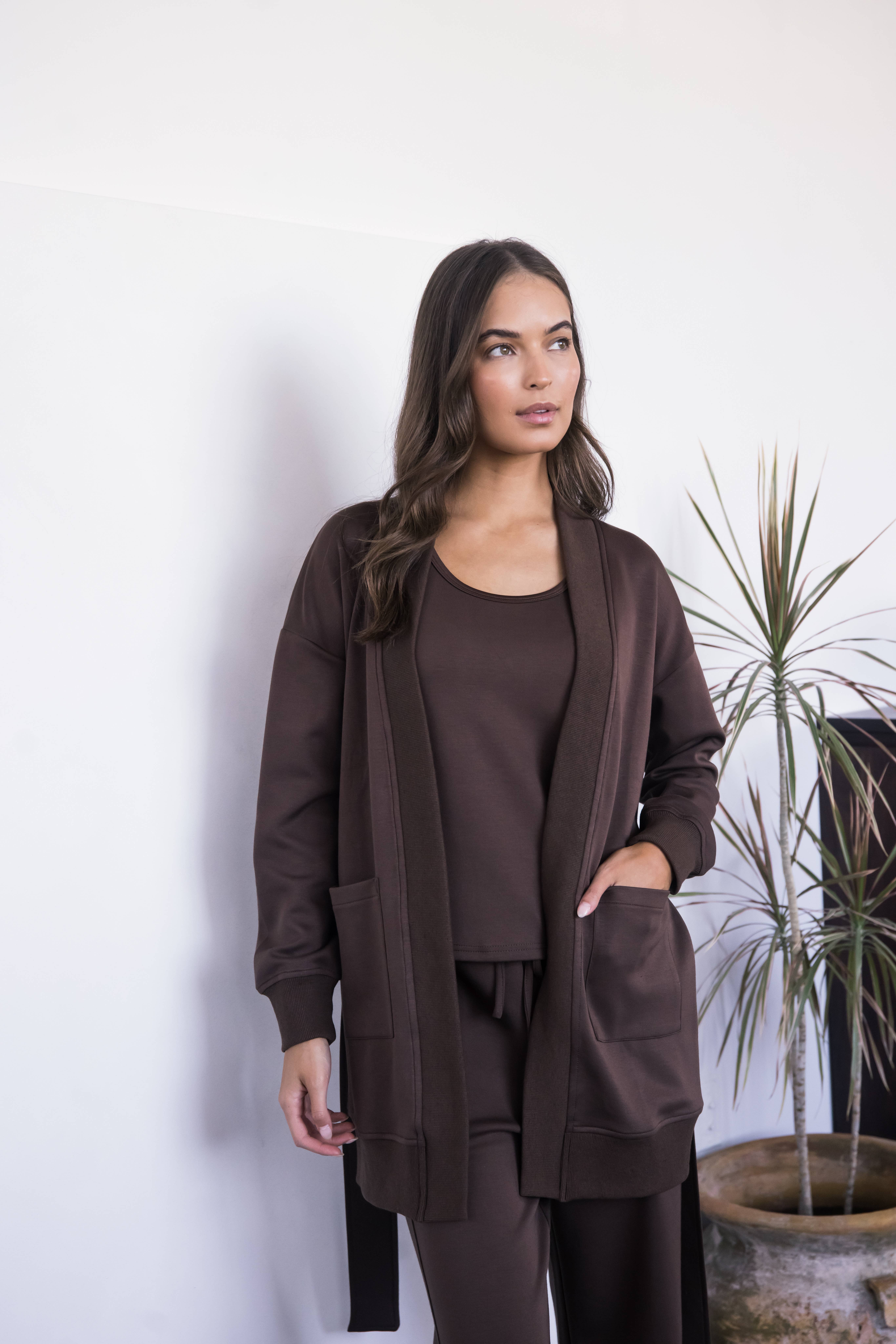 P. CILL - Wholesale Robe - Women's - P. CILL Butter Modal Ribbed Contrast Robe8