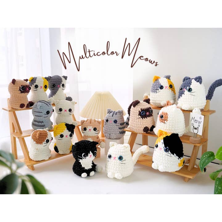 Crochet Cute Chonky Cat, Amigurumi Cat, Stuffed Animal for wholesale by TOMOPOD LLC