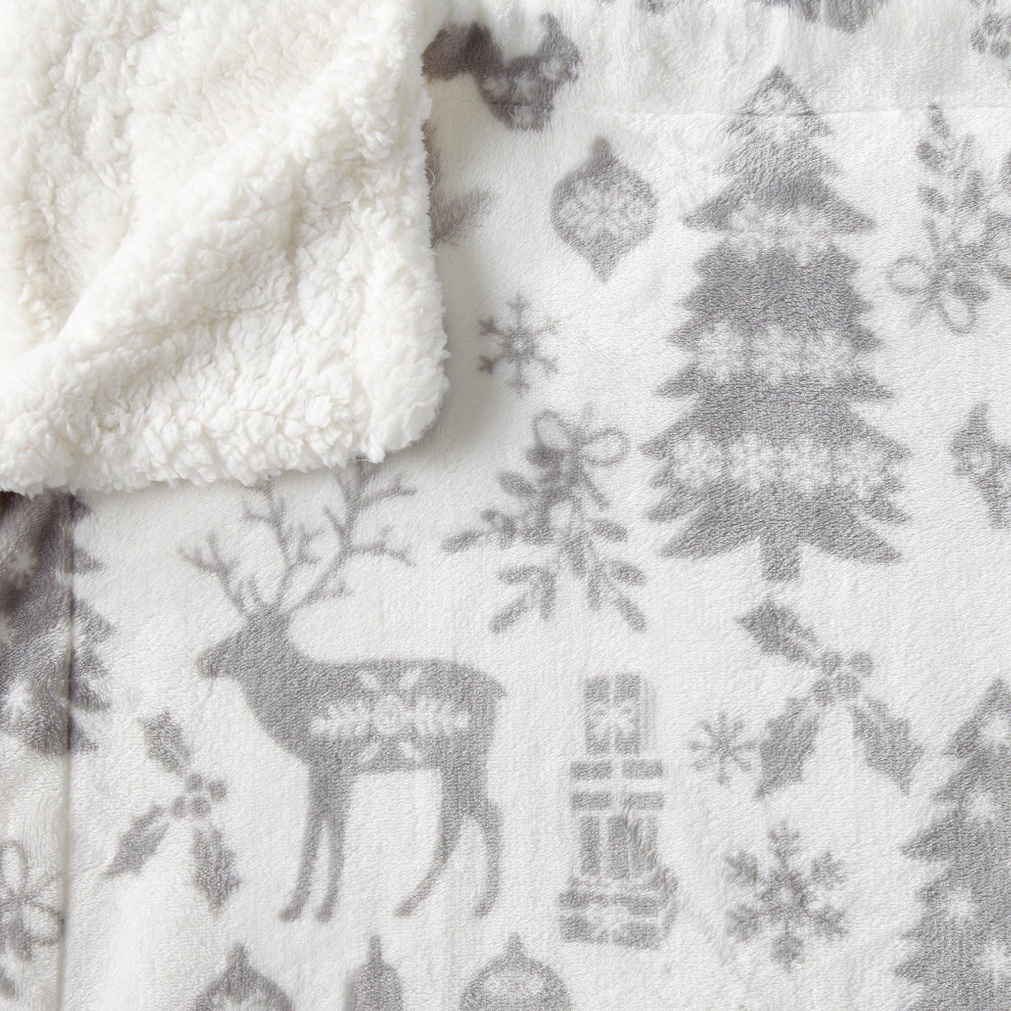 BH Collective - Wholesale Throw Blanket - Throw Blanket - Holiday Printed Sherpa - Eve Collection11