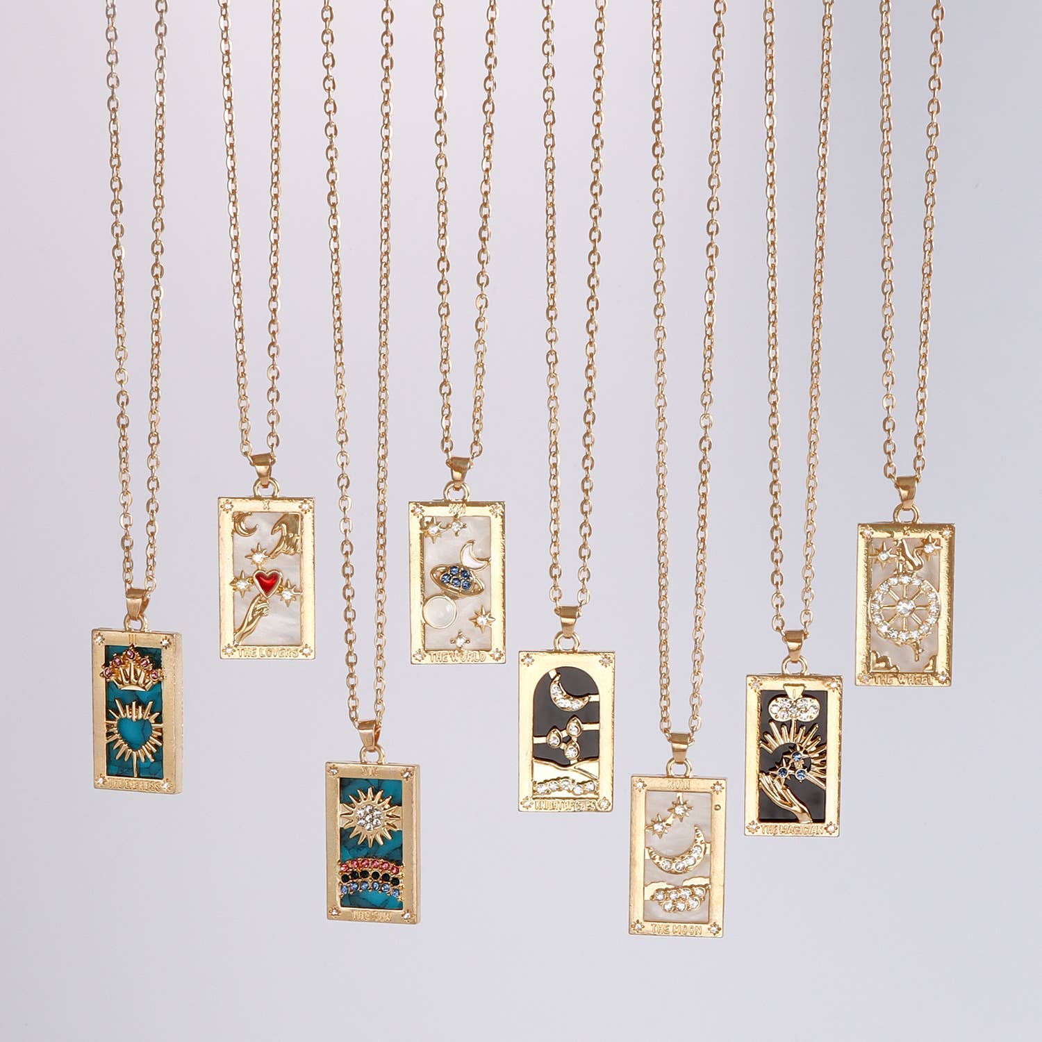 Gemscape UK - Wholesale Pendant/Charm Necklace - Tarot Design Necklace with Crystal - Chic Trendy Jewellery39