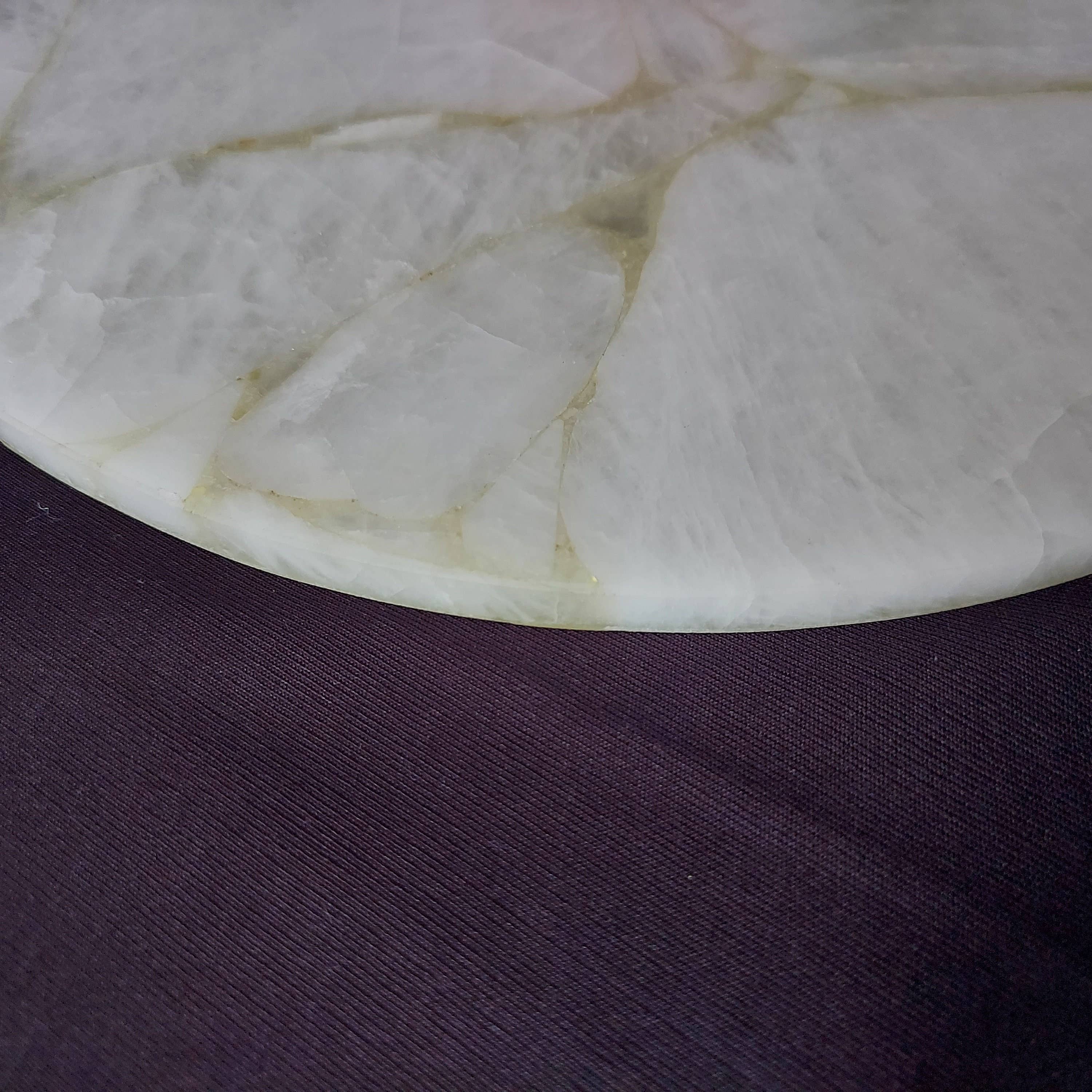 Serein Wellness - Wholesale Decoratief dienblad - dienblad van kristalagaat, 14" rond natuurlijk kristalkwartskartbord6