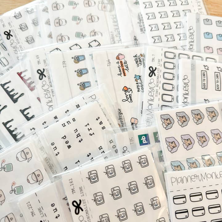 Folhas Pequenas / Mini *MISTURA Transp + reg mate* | * 5 PC * SACO OOPS por atacado de Plannermonkeyco