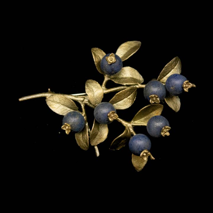 Blueberry Cluster Brooch for wholesale by Michael Michaud