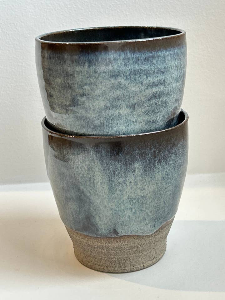 Midnight Sky Dimple Cup for wholesale by Fernweh Pottery