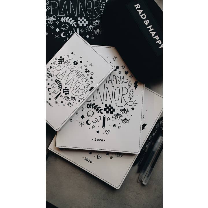 Rad & Happy - Wholesale Planner - 2026 Dated 8x10 Planner - Doodle Edition10