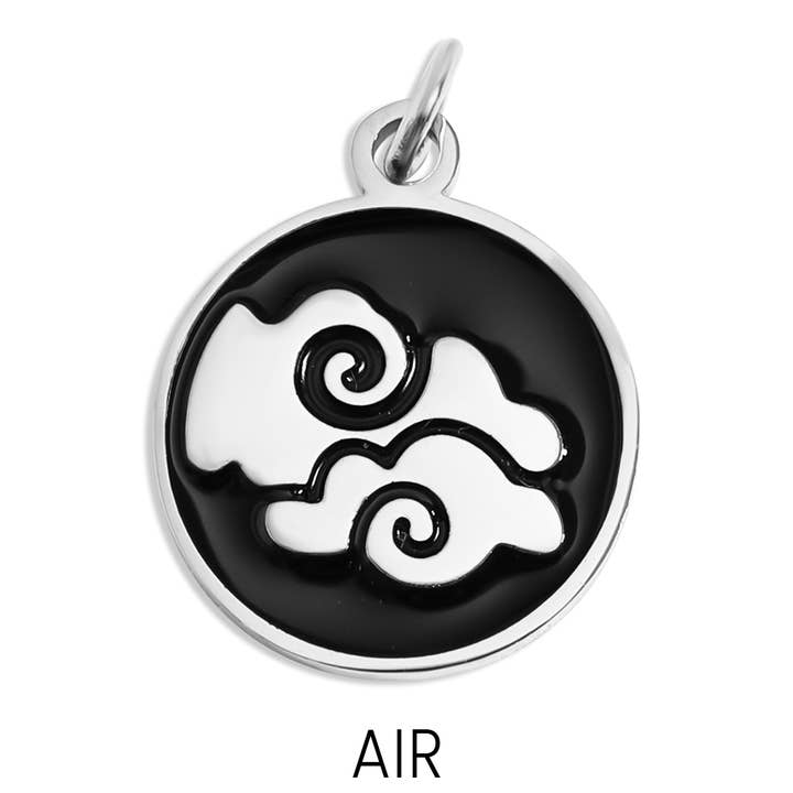 WJW - Wholesale Individual Charm/Pendant - 18K Gold PVD Stainless Steel Earth, Fire, Water, & Air Element Pendant7