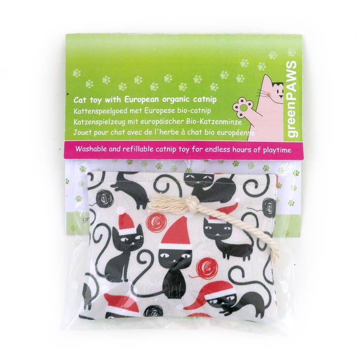 PAPÁ NOEL | Juguete para gatos de catnip lavable y rellenable para venta al por mayor de kattenspeelgoed greenPAWS