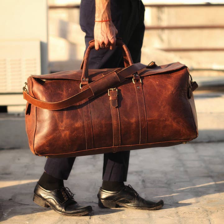 Dotch Leather – Großhandel Weekender-Tasche – Herren – Zeppelin Leder Duffle Bag - Reisetaschen für Männer