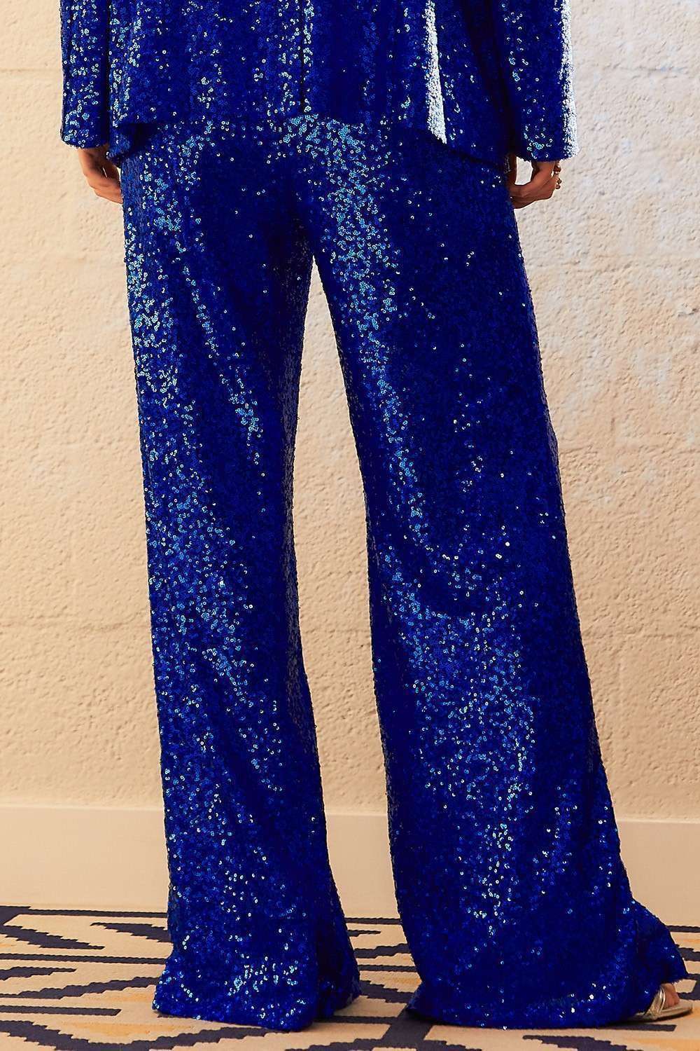 Main Strip - Wholesale Pants - Women's - Sequin Flare Pants – Sparkle Outfit Ready to Ship Party Look10