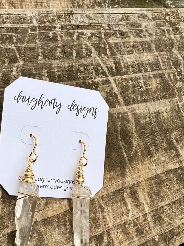 Quartz Point Dangles for wholesale by Daugherty Designs