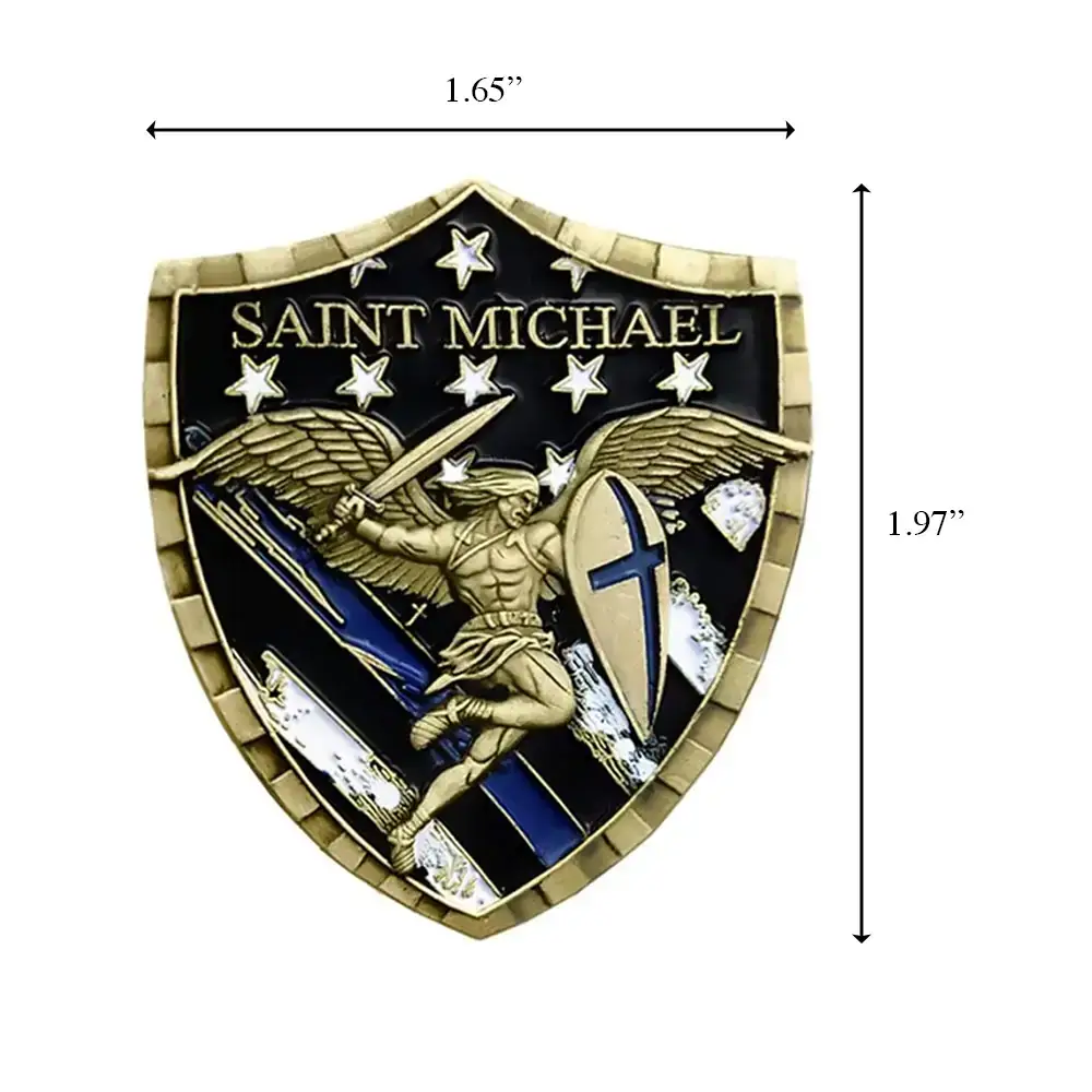 Blinkee.com, LLC - Wholesale Keepsake Coin/Token - Police Officer Saint Michael 3D Commemorative Coin2