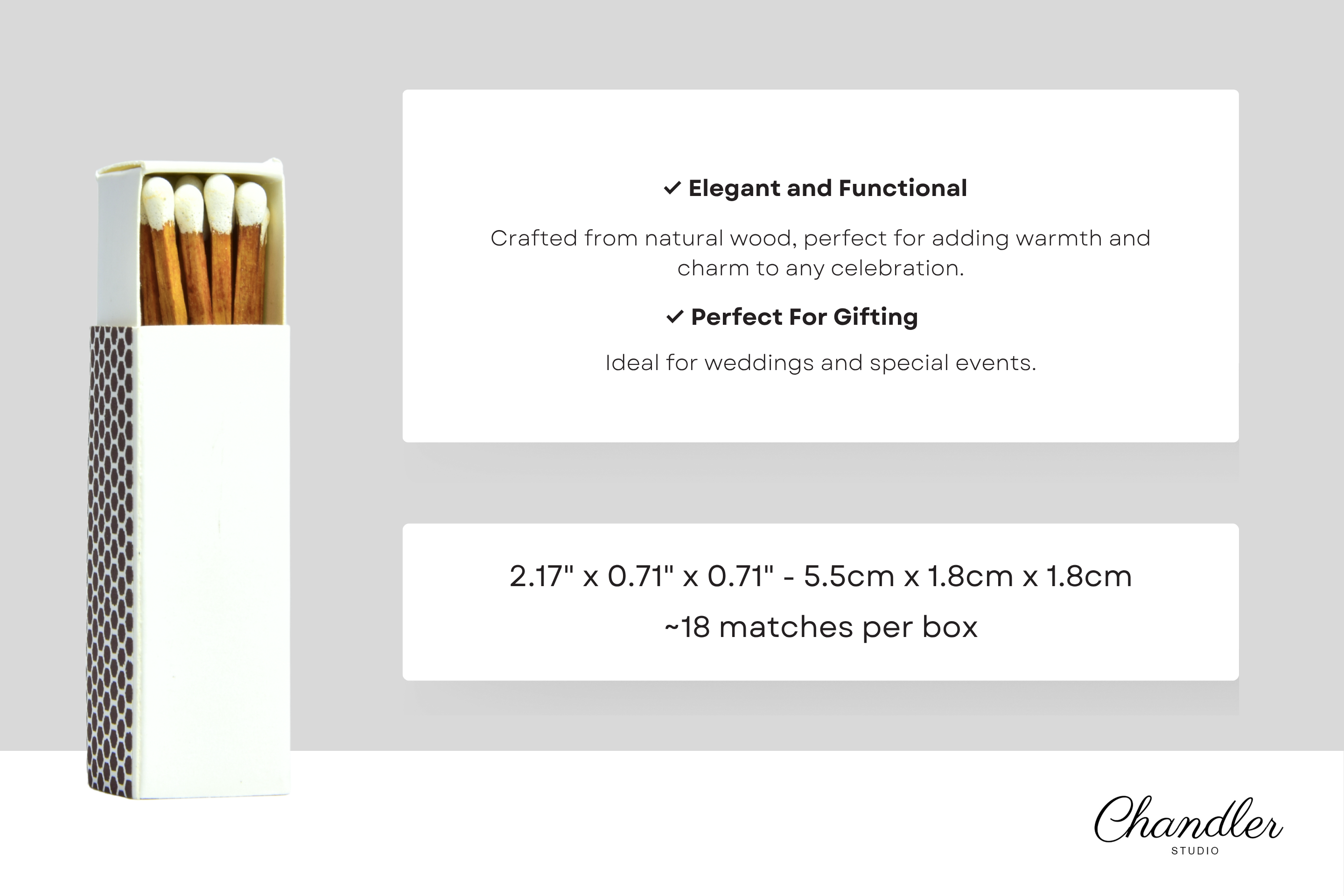 Chandler Studio - Wholesale Matches - 2" Inch Matchboxes - Matchsticks - Matches - Colorful1