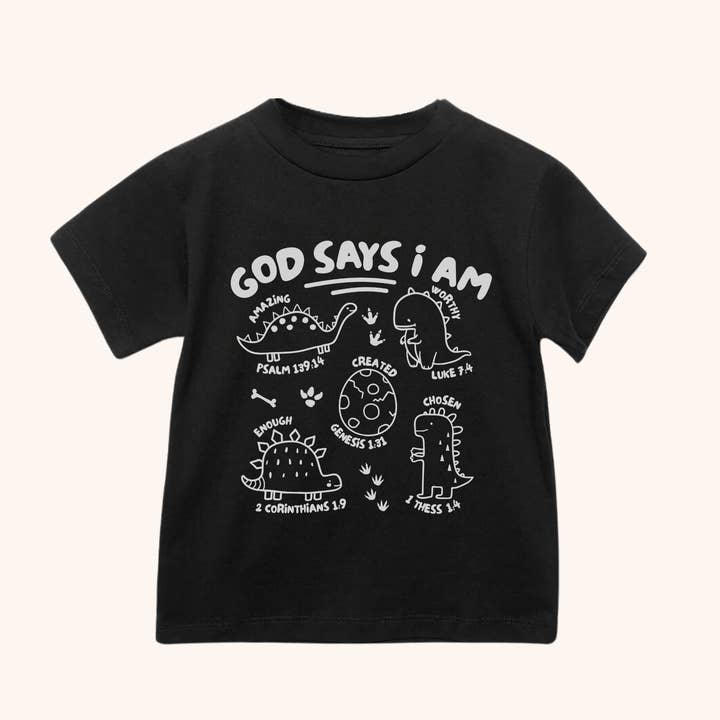 God Says I Am. . .Toddler T-shirt for wholesale by Keenahdesignco