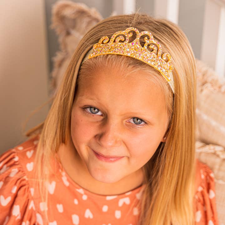 Frog Sac - Wholesale Tiara - Kids - Stretch Glitter Princess Tiara Headbands4