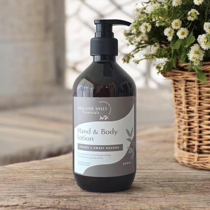 Hand & Body Lotion - Fennel & Sweet Orange for wholesale by Adelaide Hills Essentials
