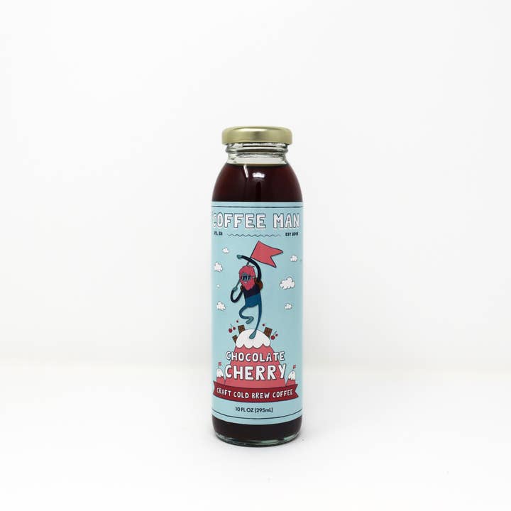Coffee Man – wholesale Iskaffe/kallbryggt kaffe – 10 oz kall bryggflaska - chokladkörsbär