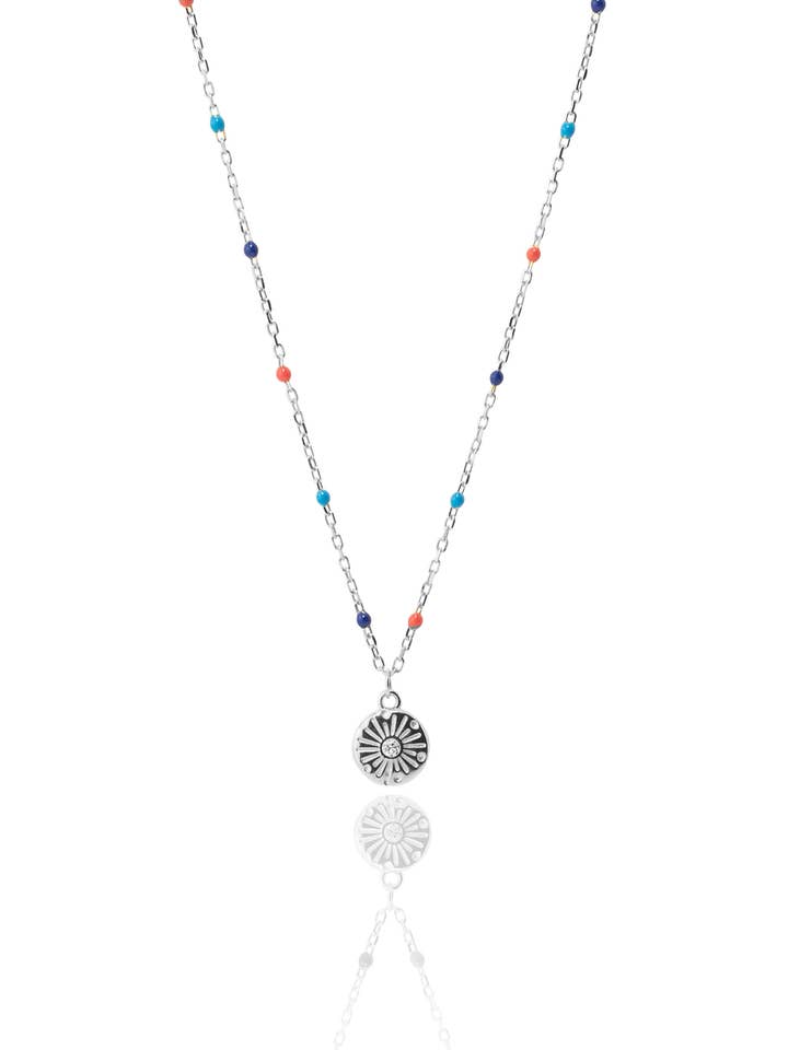 MULTICOLORS necklace silver para venta al por mayor de Aran Jewels