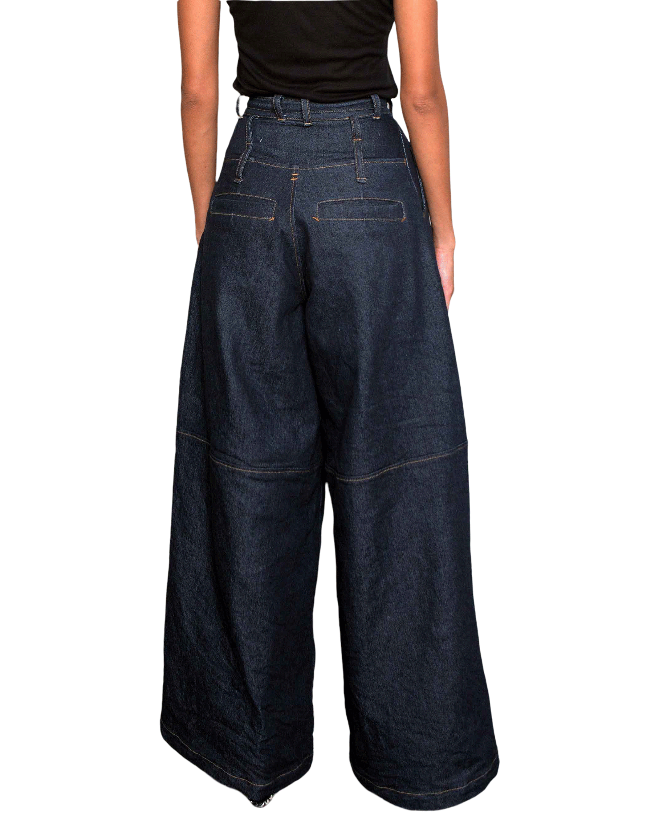 Mark Baigent - Vente Jean – femme - Pantalon Fibular en denim à jambes larges6