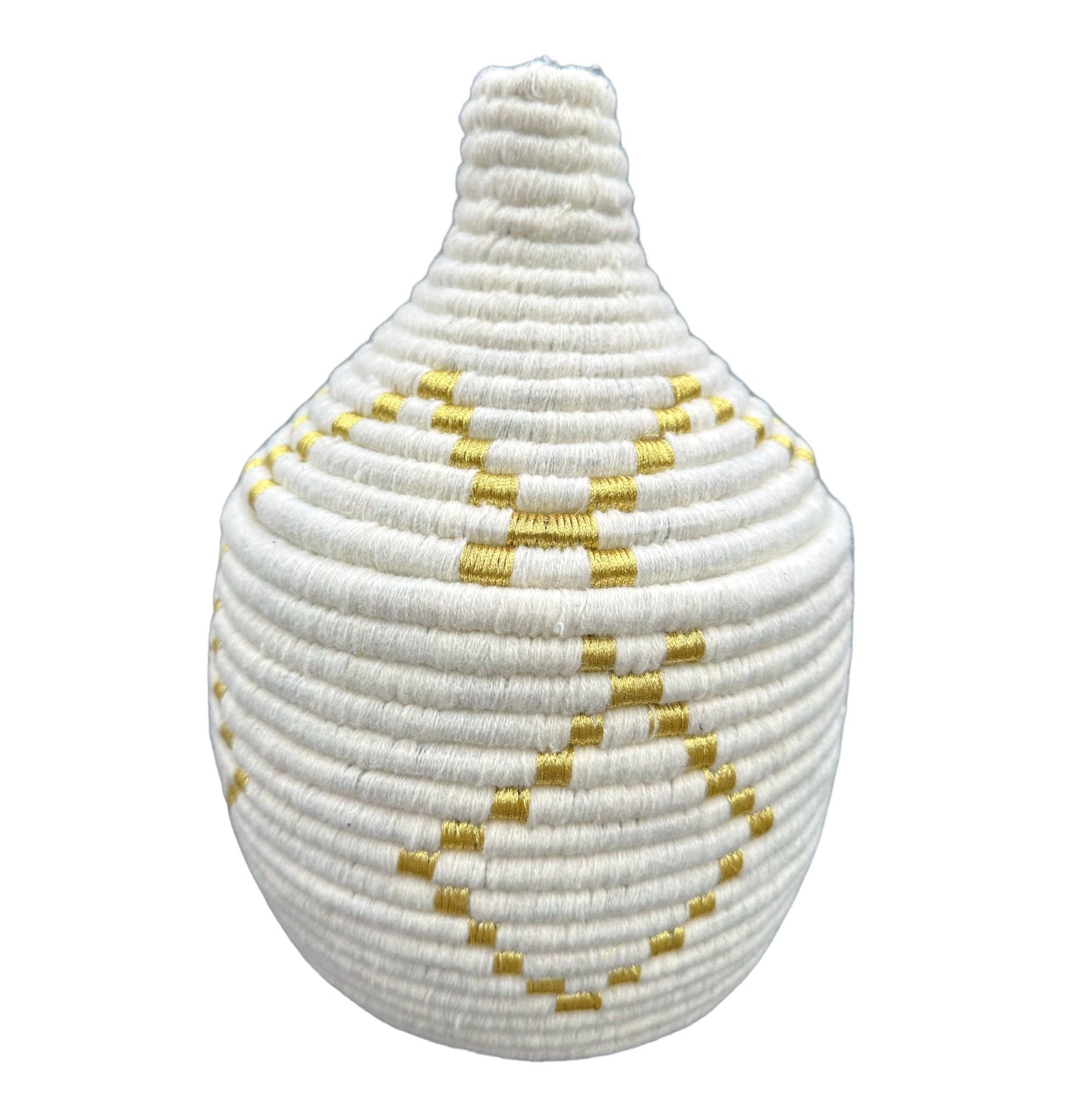SOUK in the CITY - Wholesale Basket - Berber Baskets - white | gold